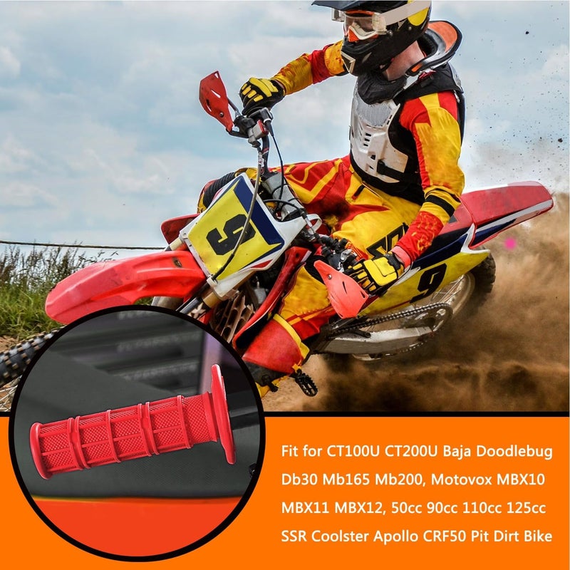 HOLATO 7/8" Handlebar Grips for 50cc-125cc CRF70 CRF80 TRX450 TTR90 TTR110 TTR125 PW80 RM80 DR650 KLX250 KLX300 KX65 SSR125 Pit Dirt Bike ATV Quad Motocross Motorcycles CT100U CT200U Mini Bike - Image 3